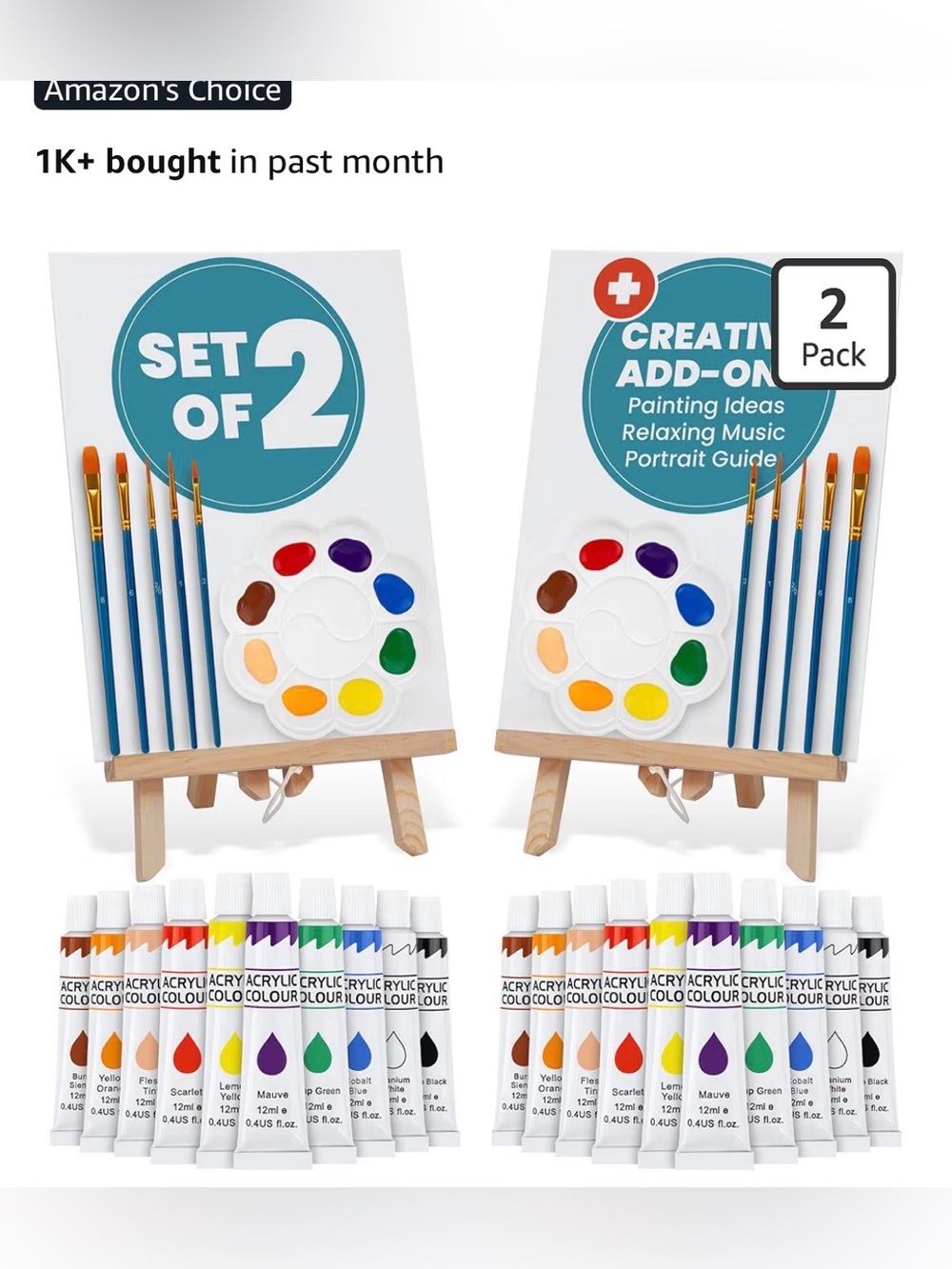 NEW Set of 2 Painting Canvas Kit